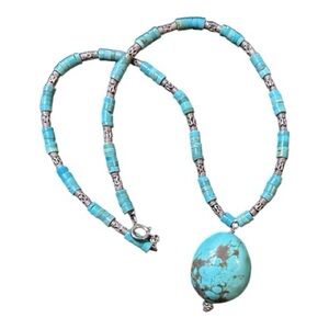 Vintage Turquoise Nugget Silver Southwestern